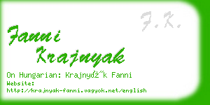 fanni krajnyak business card